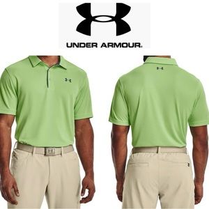 Under Armour Tech‎ Polo Men’s Size Medium Green Dark 04